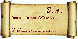 Dombi Artemíszia névjegykártya